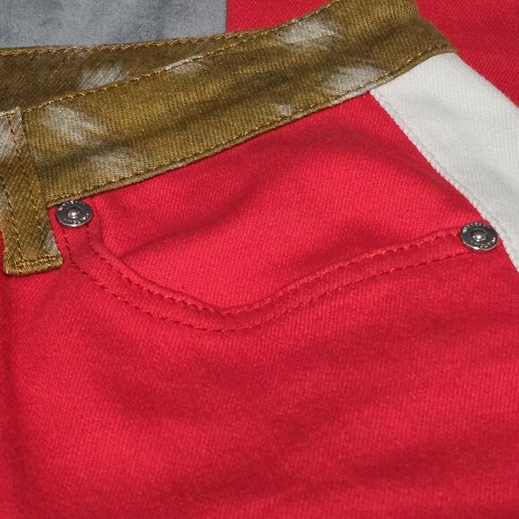 Burberry Runway Fawn Print Two-tone Slim Fit Pants, Sz W 26, Pre-owned - Picture 5 of 16